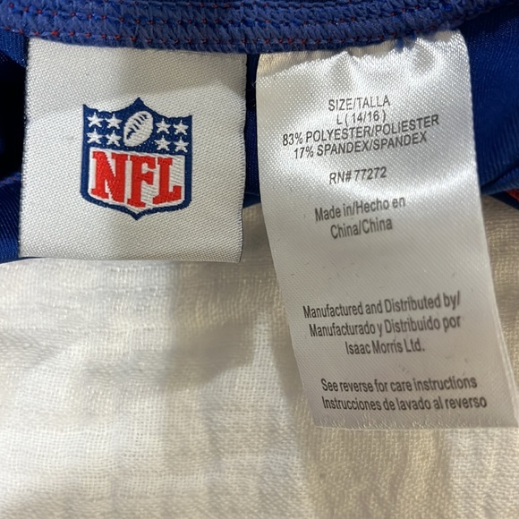 NFL NY Giants Football Long Sleeve Shirt Size Large 14/16 - Picture 6 of 6